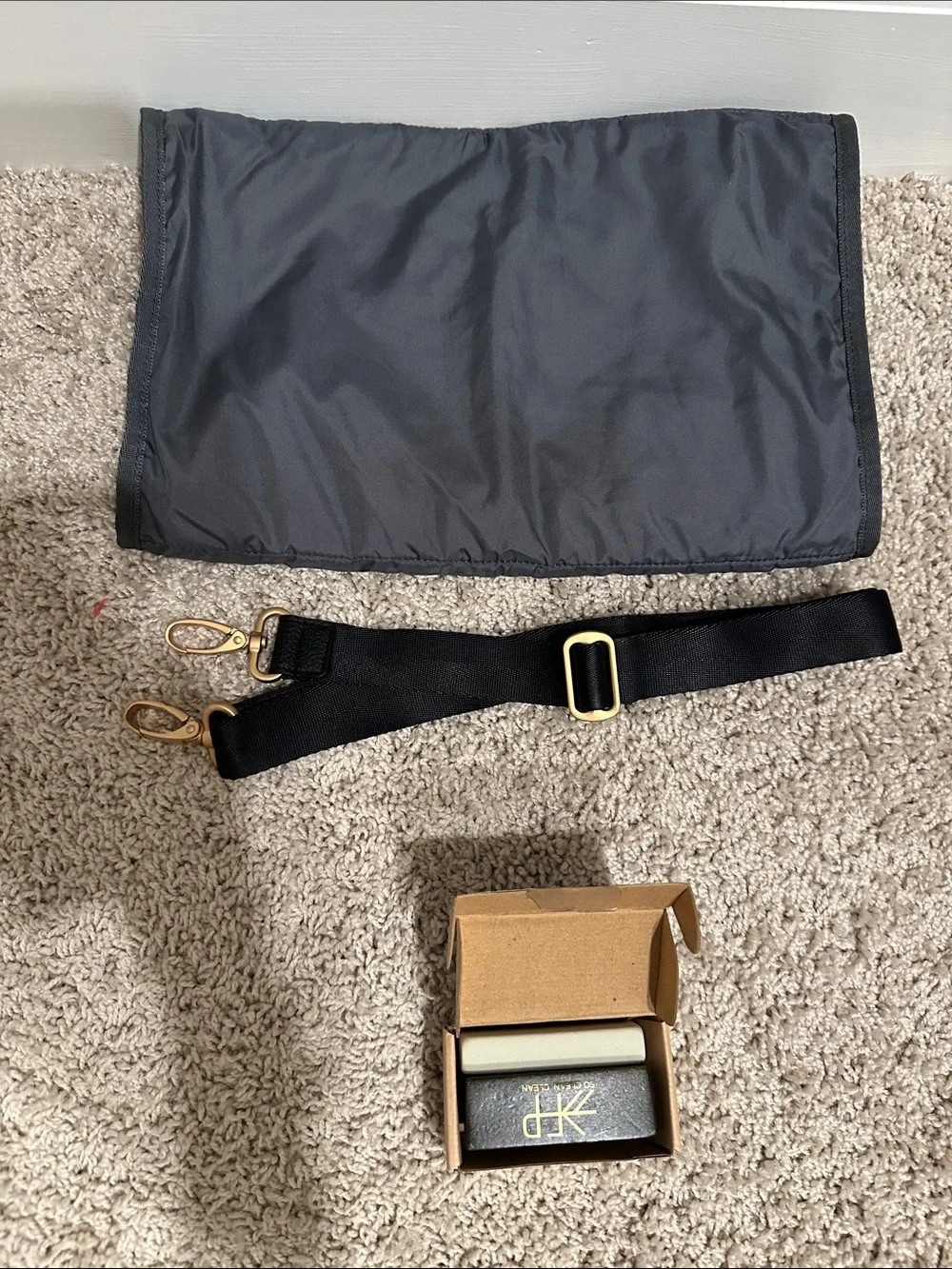 Black Freshly Picked Pebbled Leather Backpack with Gold Logo
